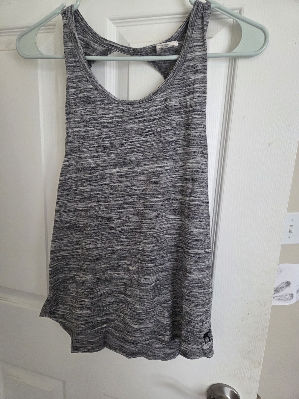 PINK Victoria's Secret Gray Space-Dye Racerback Tank